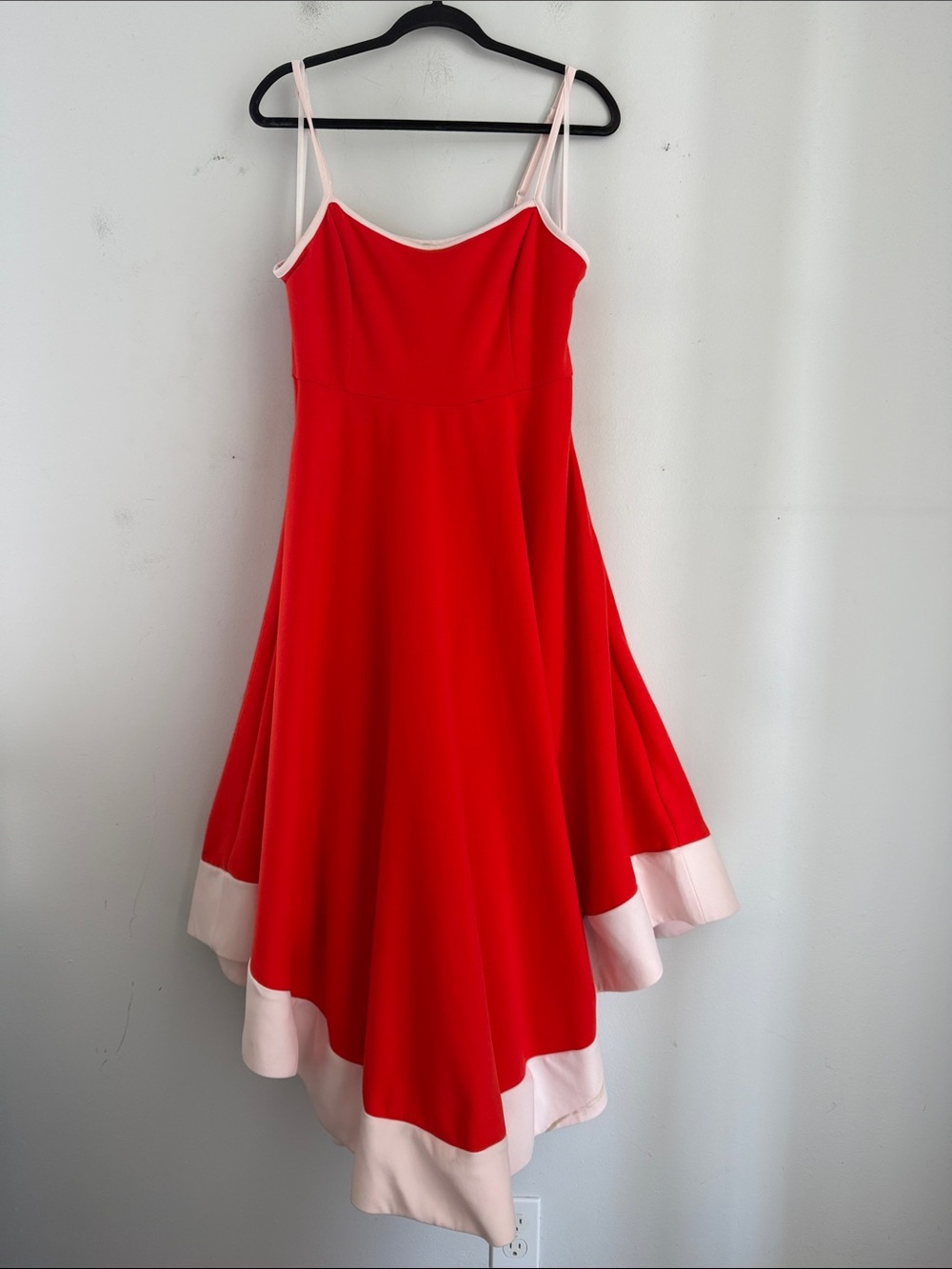 ANTHRO Maeve colorblock A-line midi spaghetti strap tank dress sz L - Picture 2 of 9